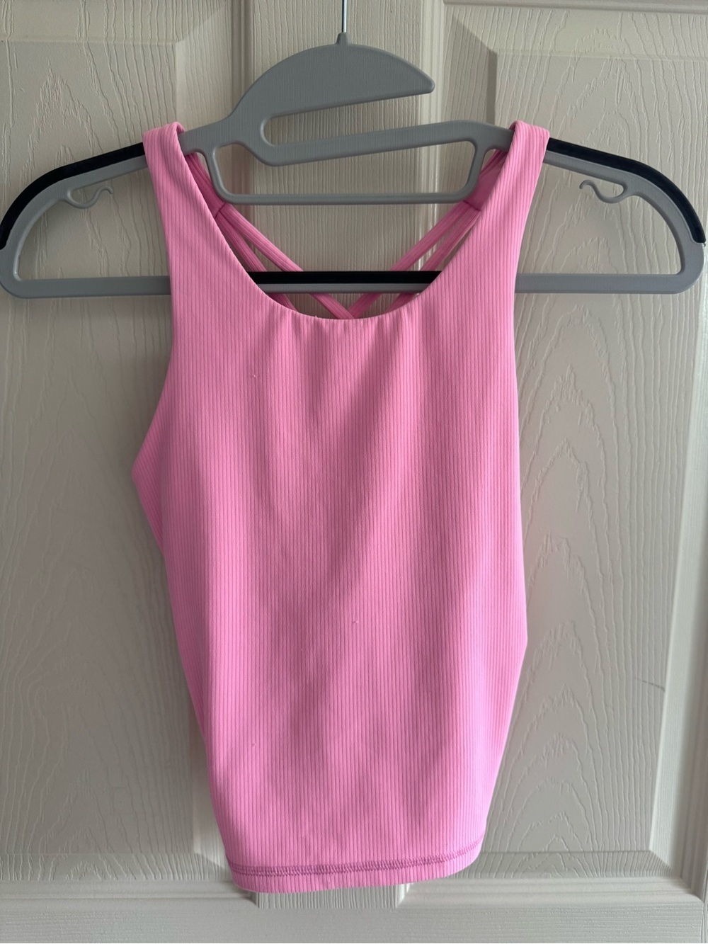 all in motion Hot Pink Ribbed Tank with Crisscross Back Straps